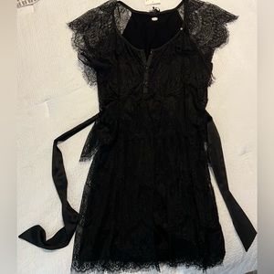 GUESS Black flapper inspired dress